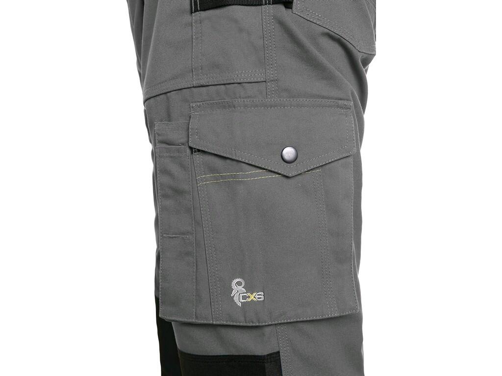 Nohavice CXS STRETCH, 170-176 cm, pánske, sivo-čierne